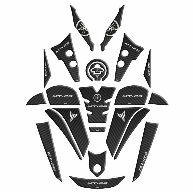 YAMAHA MT25 2020 - 2024 UYUMLU FULL TANK PAD SET 07