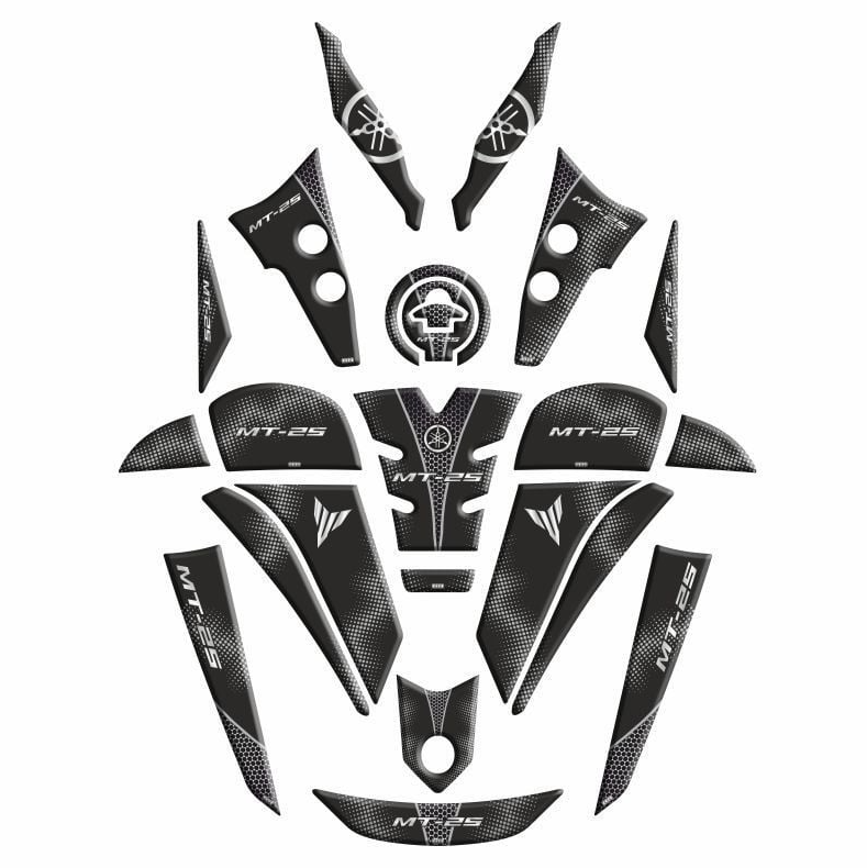 YAMAHA MT25 2020 - 2024 UYUMLU FULL TANK PAD SET 06