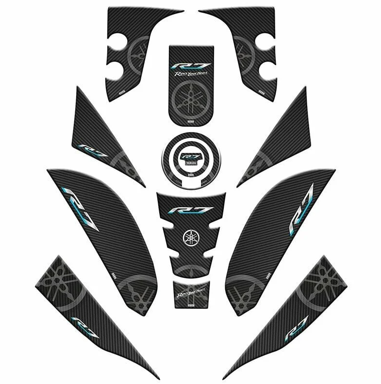 YAMAHA R7 2021 - 2024 UYUMLU FULL TANK PAD SET 001