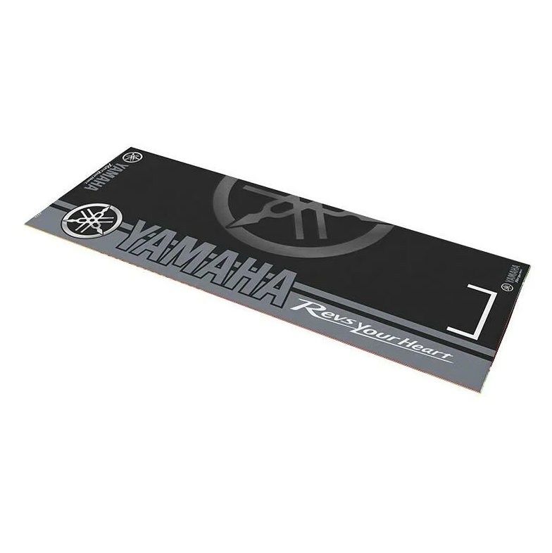 YAMAHA UYUMLU GRİ DESENLİ 80 X 220 cm KAYDIRMAZ MOTOSİKLET HALISI