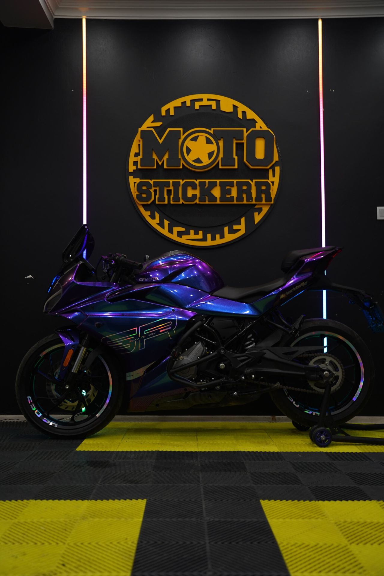 CF MOTO 250SR MID NIGHT PURPLE STİCKER SET