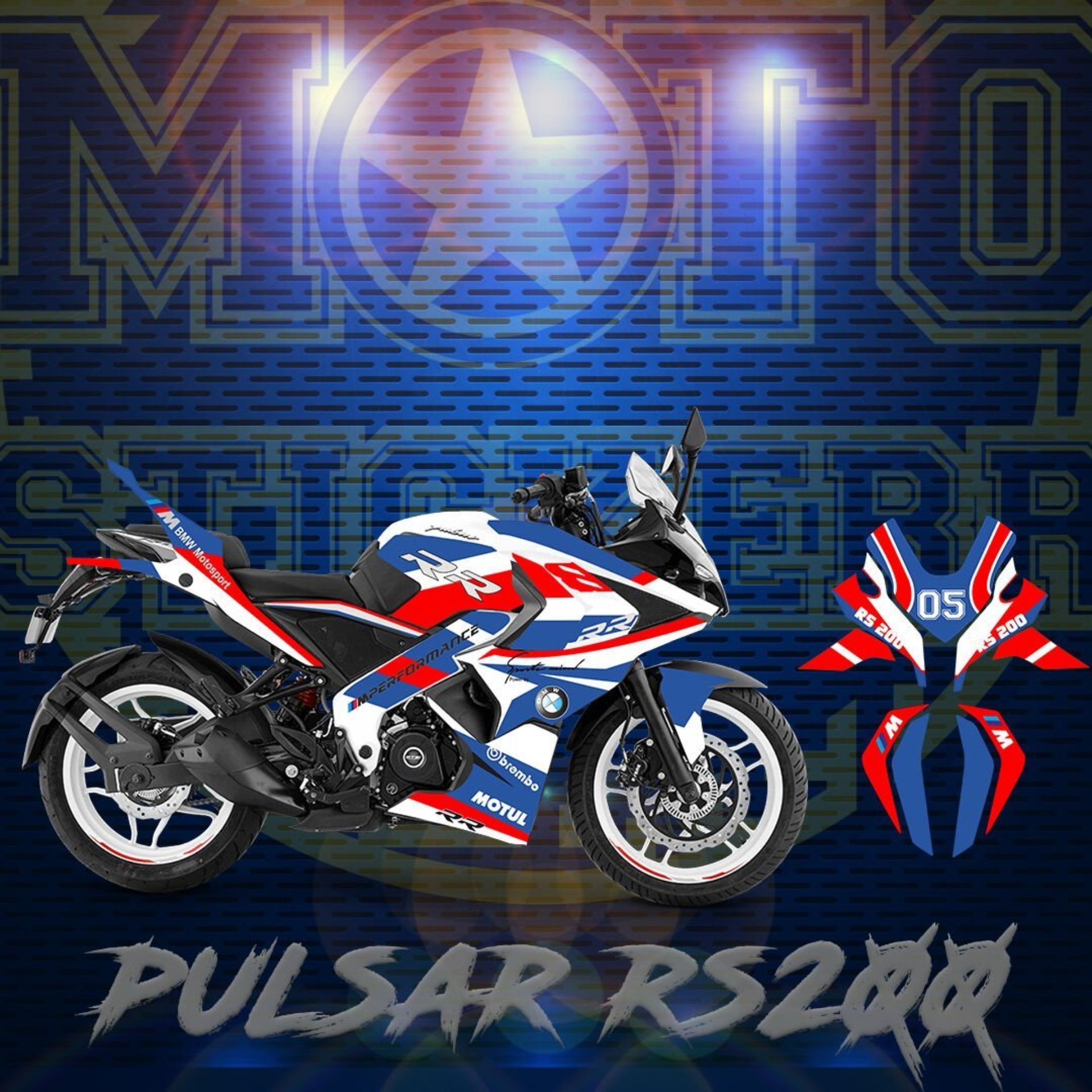 RS 200 STİCKER SET resmi