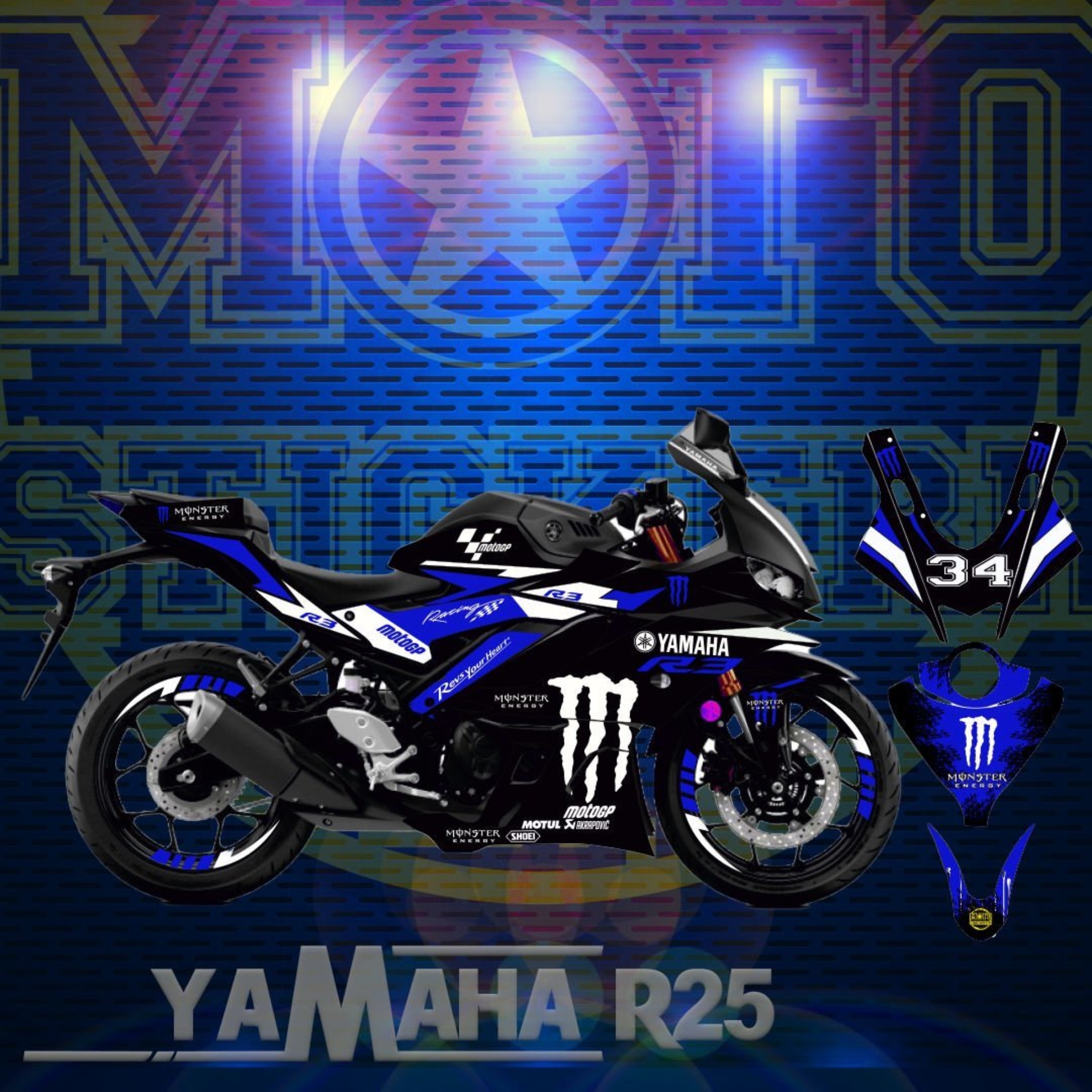 R25 STİCKER SET (2019-2024) resmi