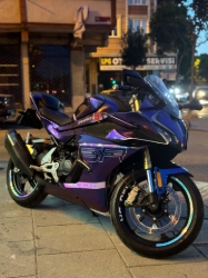 CF MOTO 450SR MIDNIGHT PURPLE STİCKER SET resmi