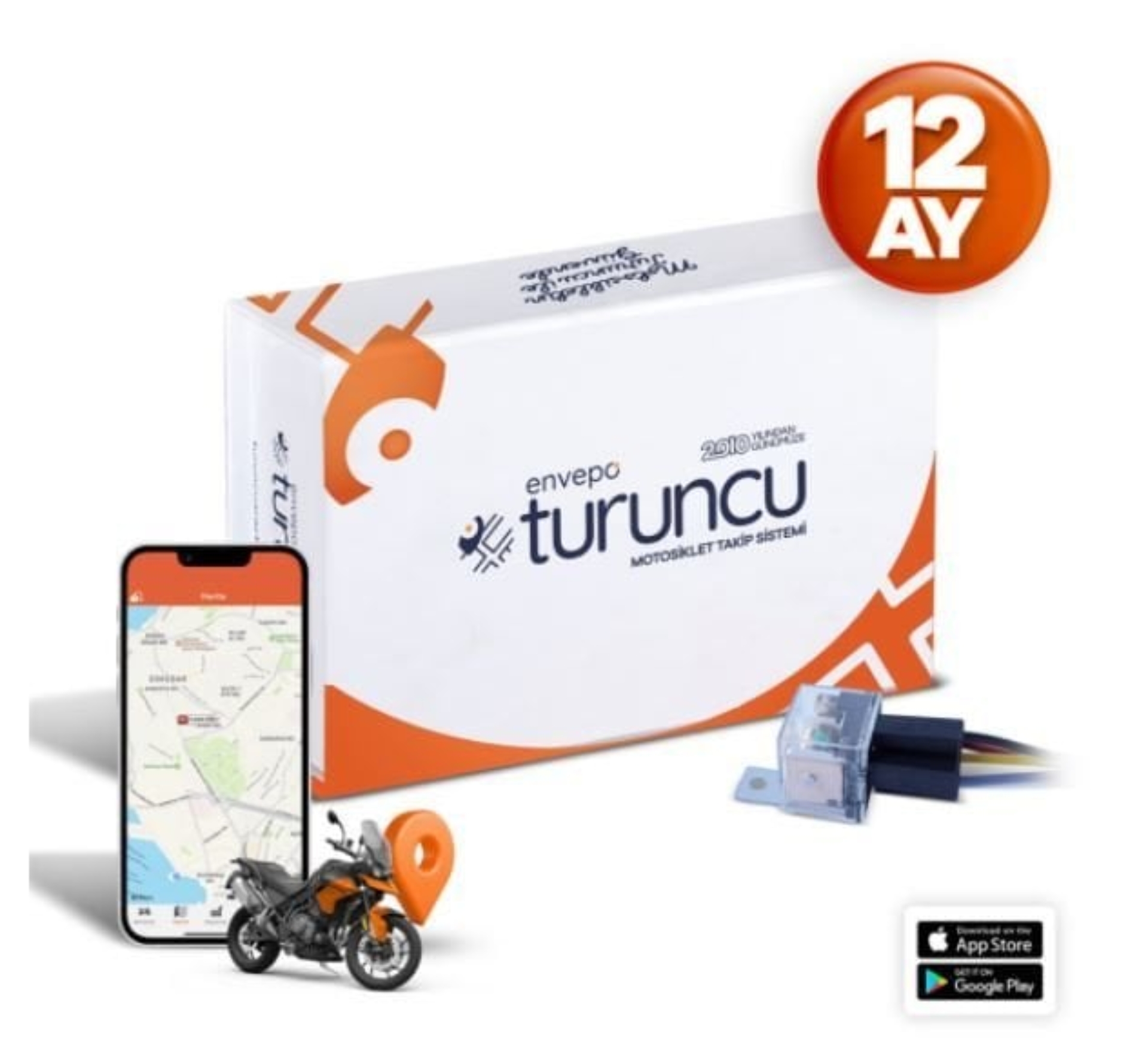 TURUNCU MOTOSİKLET TAKİP CİHAZI ( 12 AYLIK ) resmi