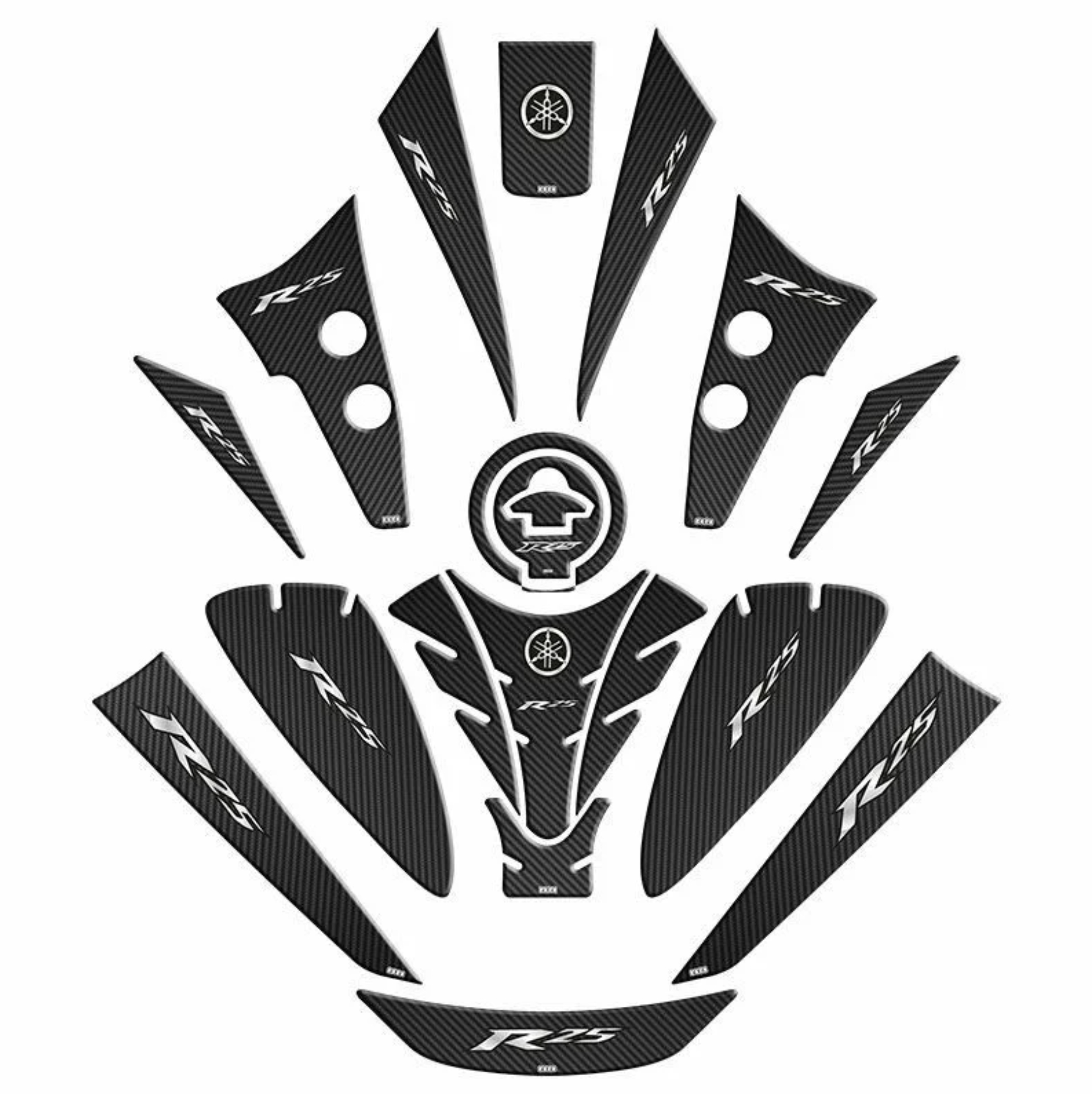 YAMAHA R25 2019 - 2024 UYUMLU TANK PAD SET 001 resmi
