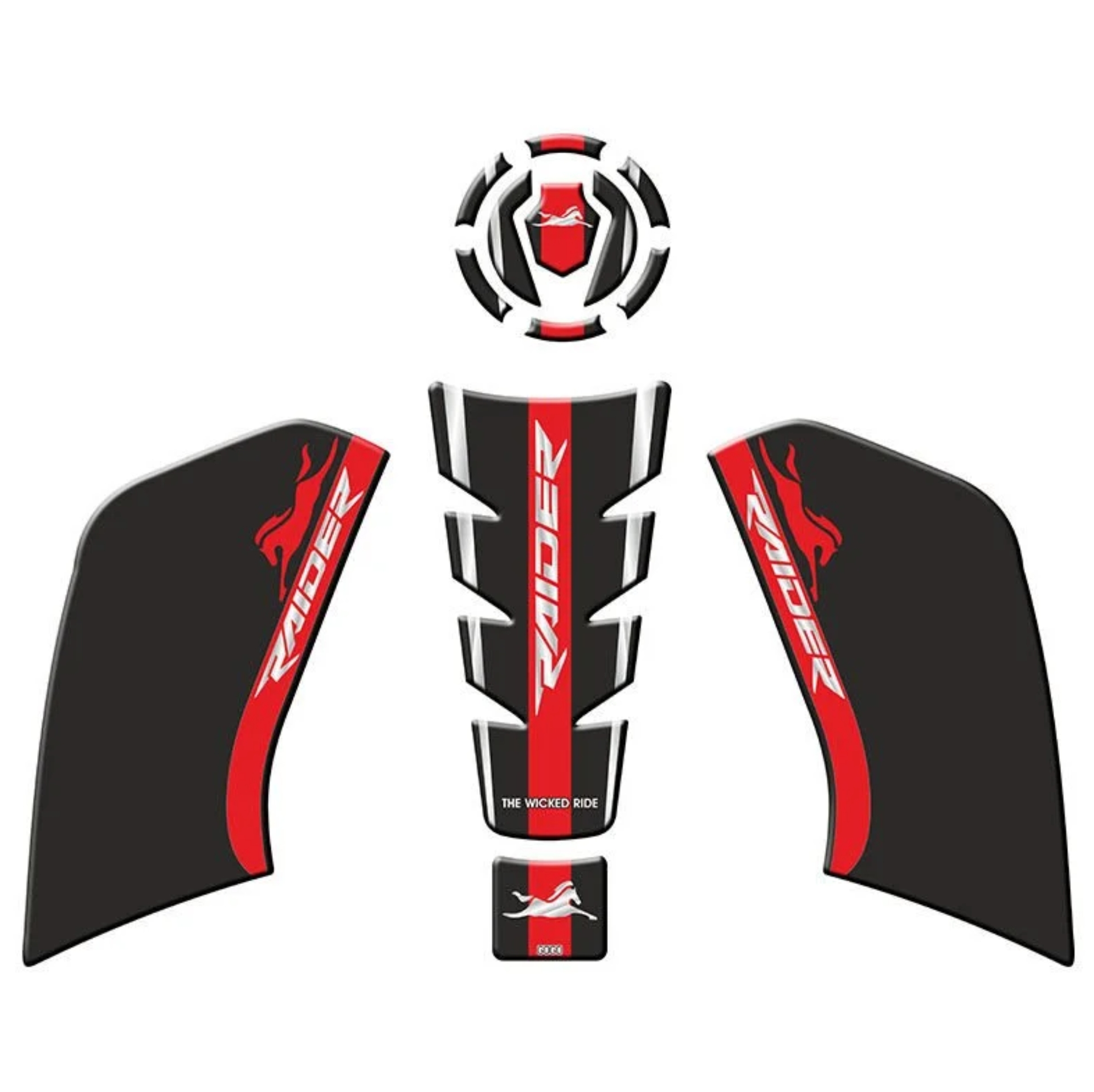 TVS RAIDER 125 2023 - 2024 UYUMLU TANK PAD SET 006 resmi