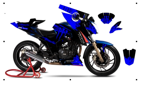 TVS RAİDER  RTR 200 STİCKER SET resmi