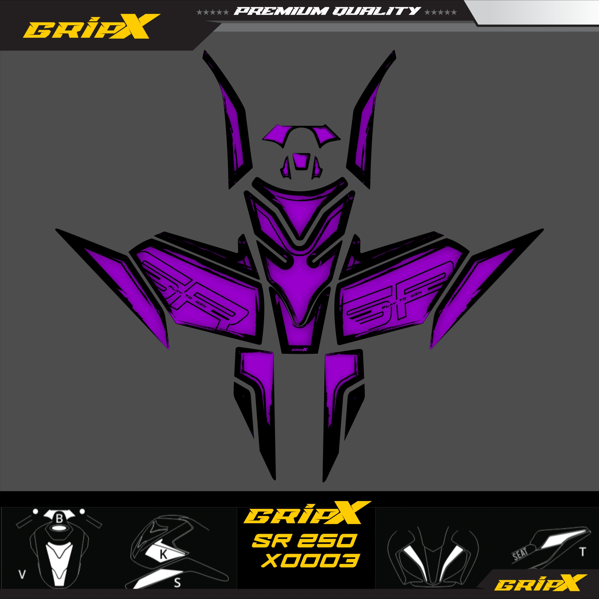 SR250 TANKPAD SET resmi