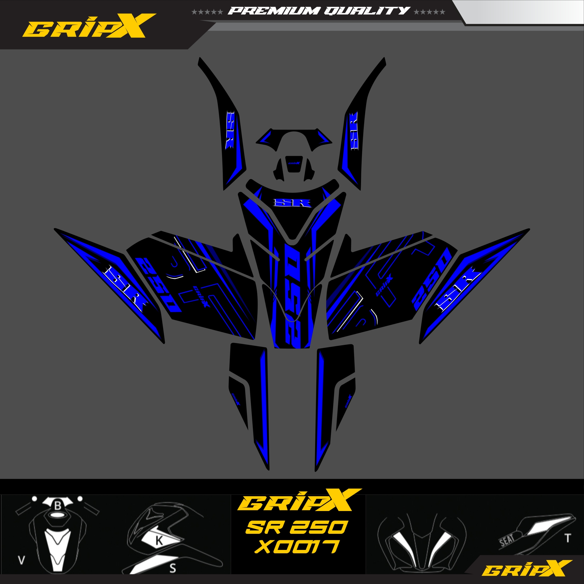 SR250 TANKPAD SET resmi