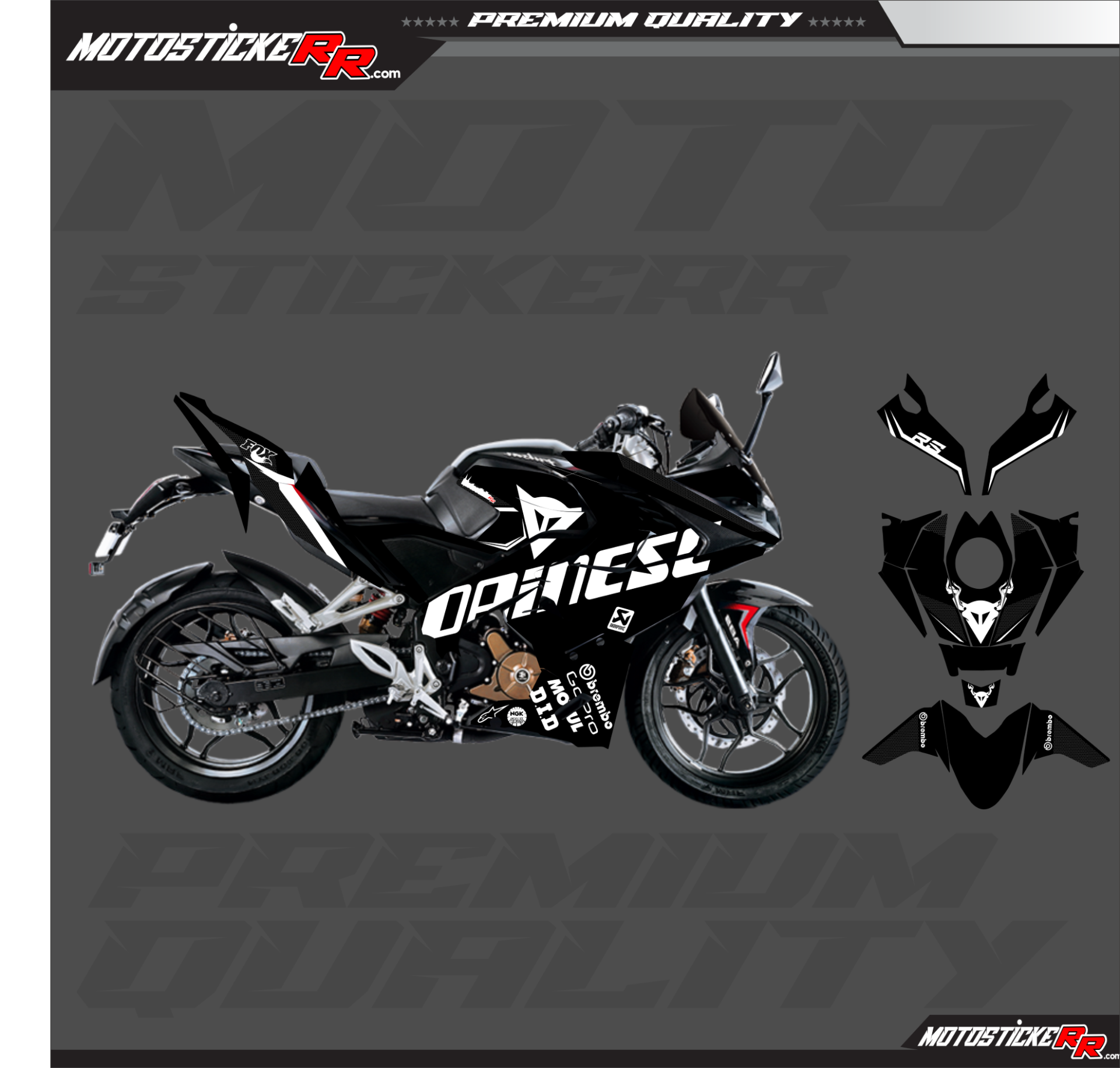 RS 200 STİCKER SET resmi