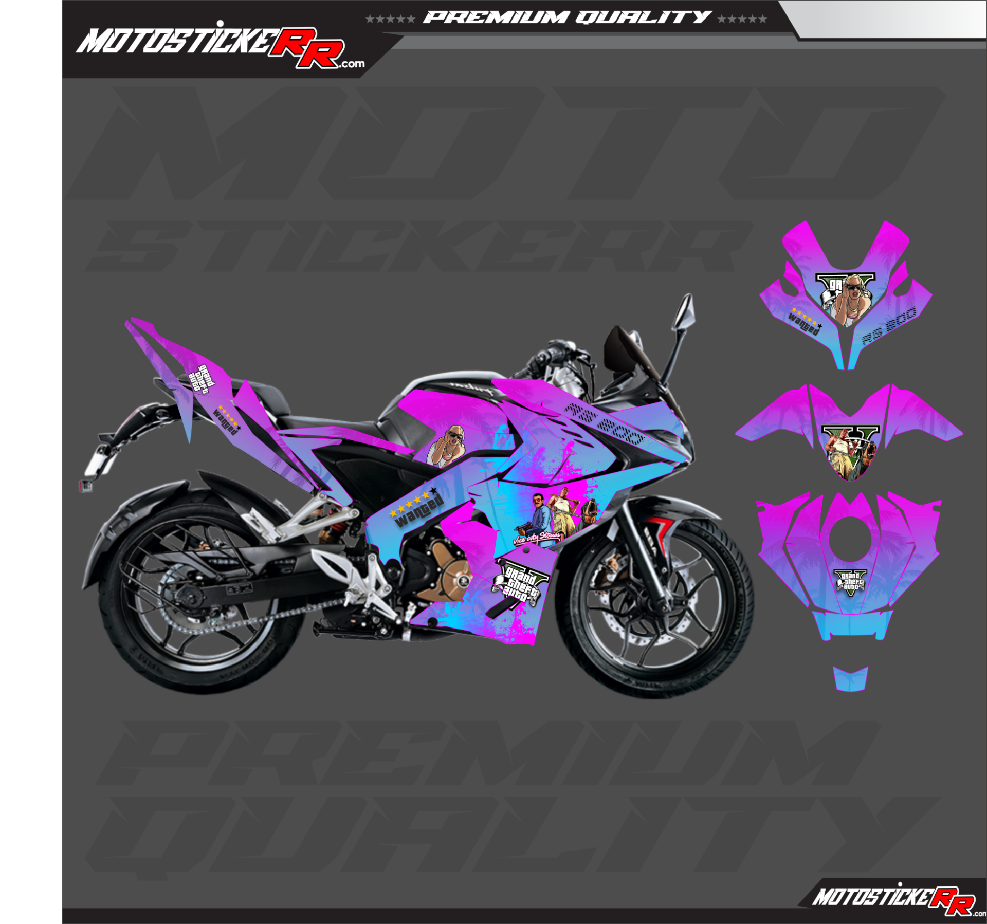 RS 200 STİCKER SET resmi