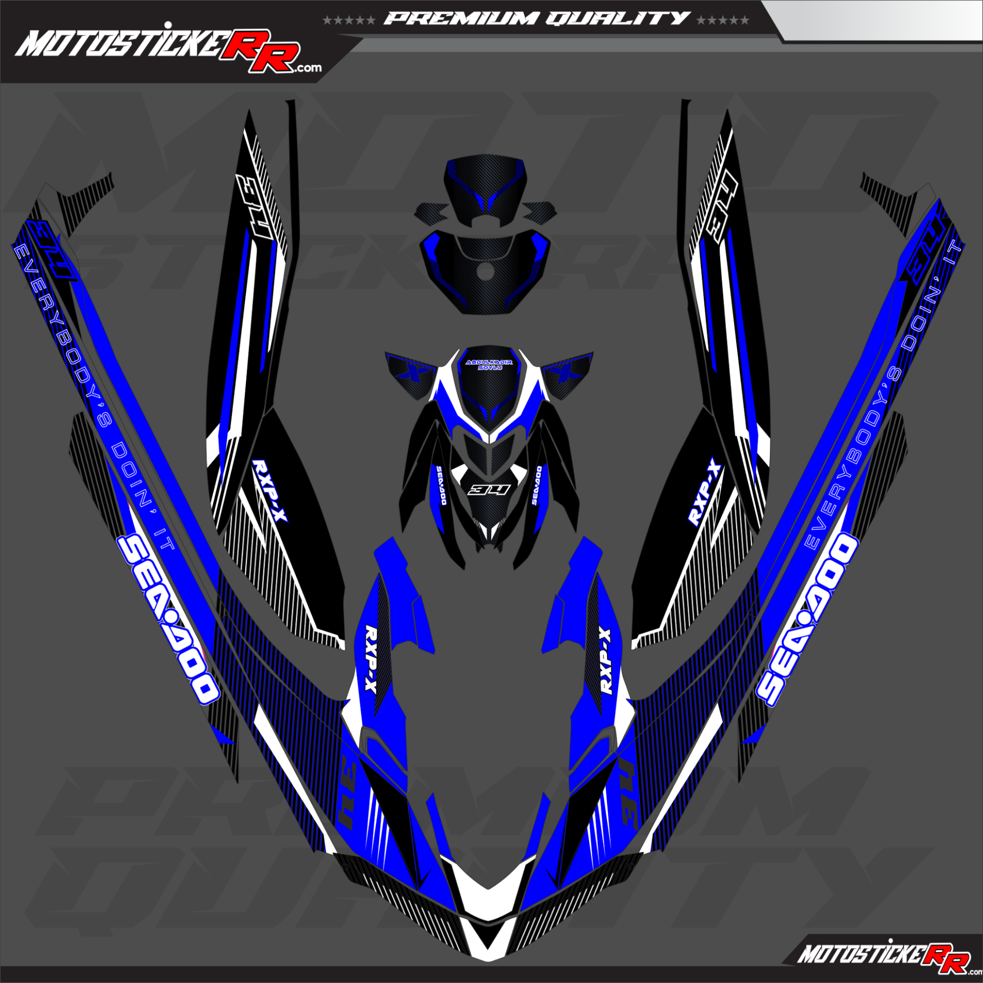 SEADOO RXP STİCKER SET resmi