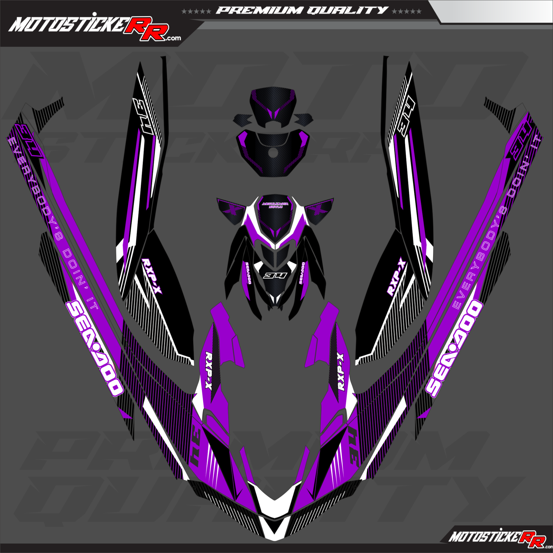 SEADOO RXP STİCKER SET resmi