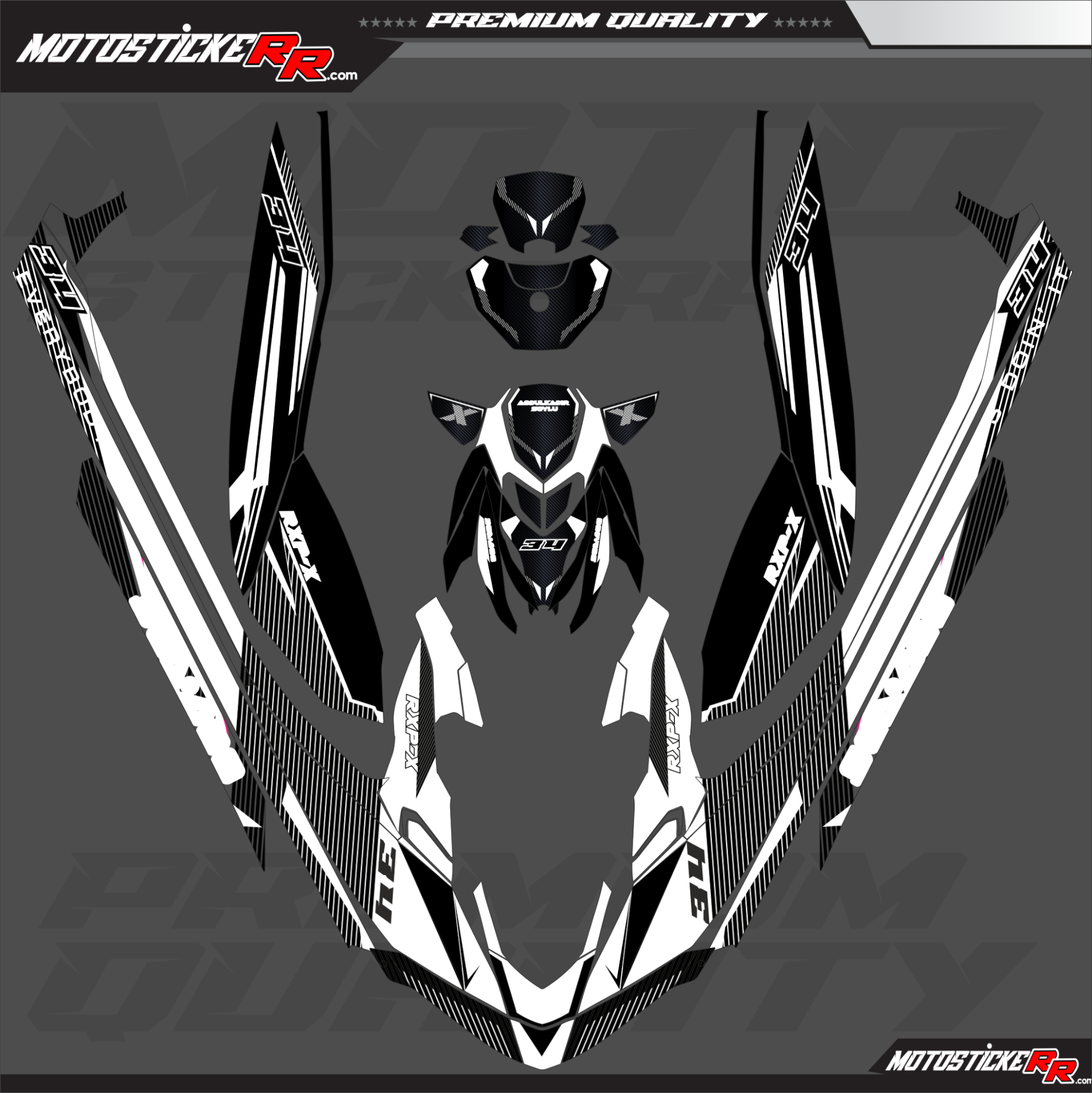 SEADOO RXP STİCKER SET resmi