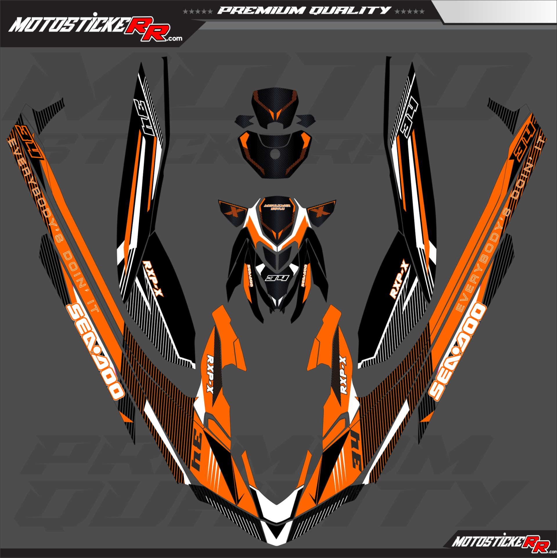SEADOO RXP STİCKER SET resmi