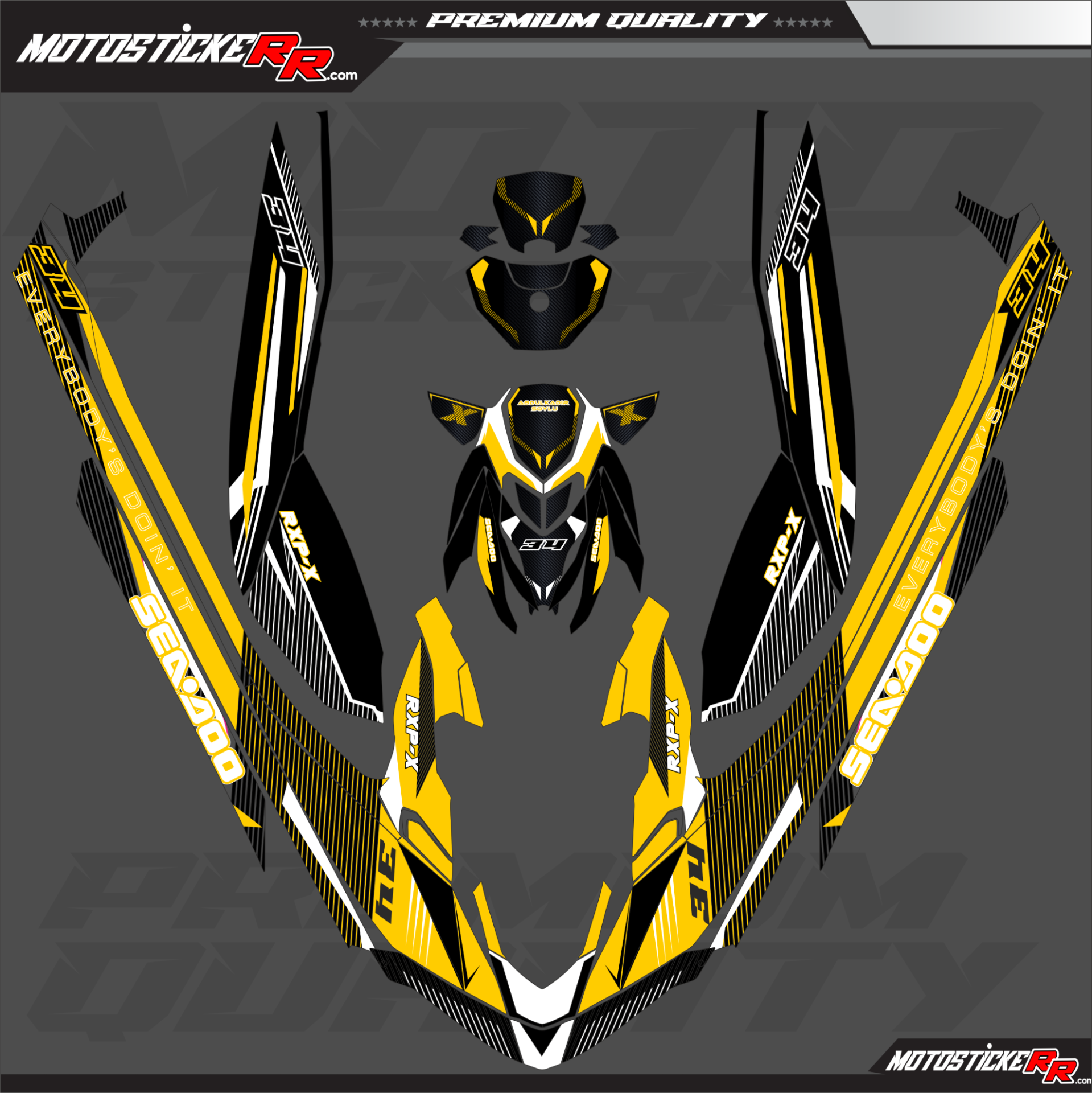 SEADOO RXP STİCKER SET resmi