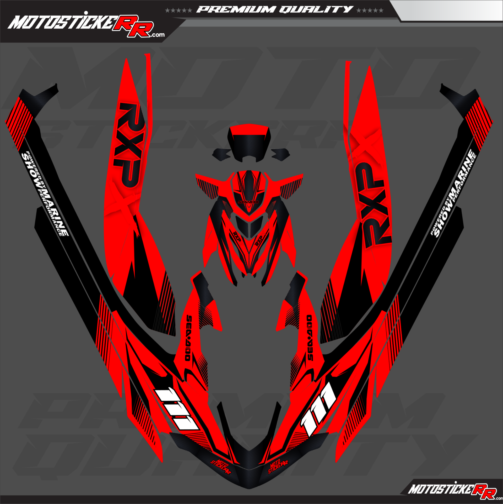 SEADOO RXP STİCKER SET resmi