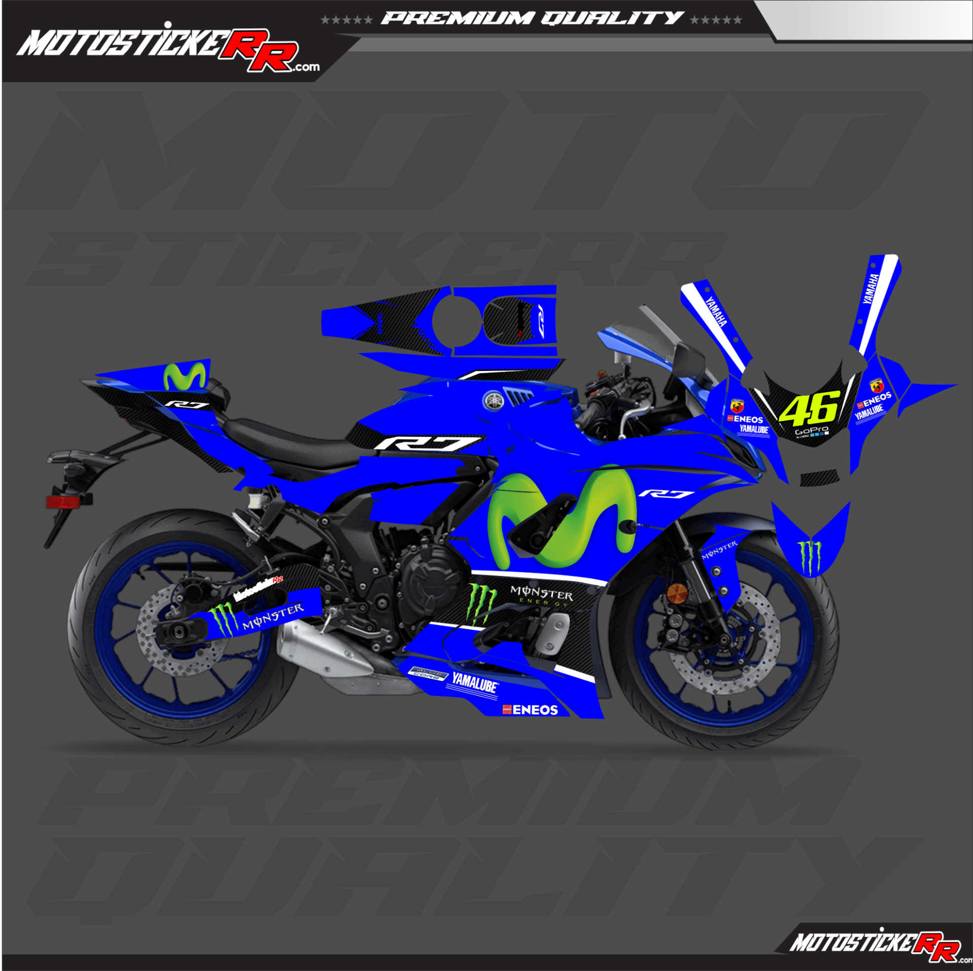 YAMAHA R7 STİCKER SET resmi