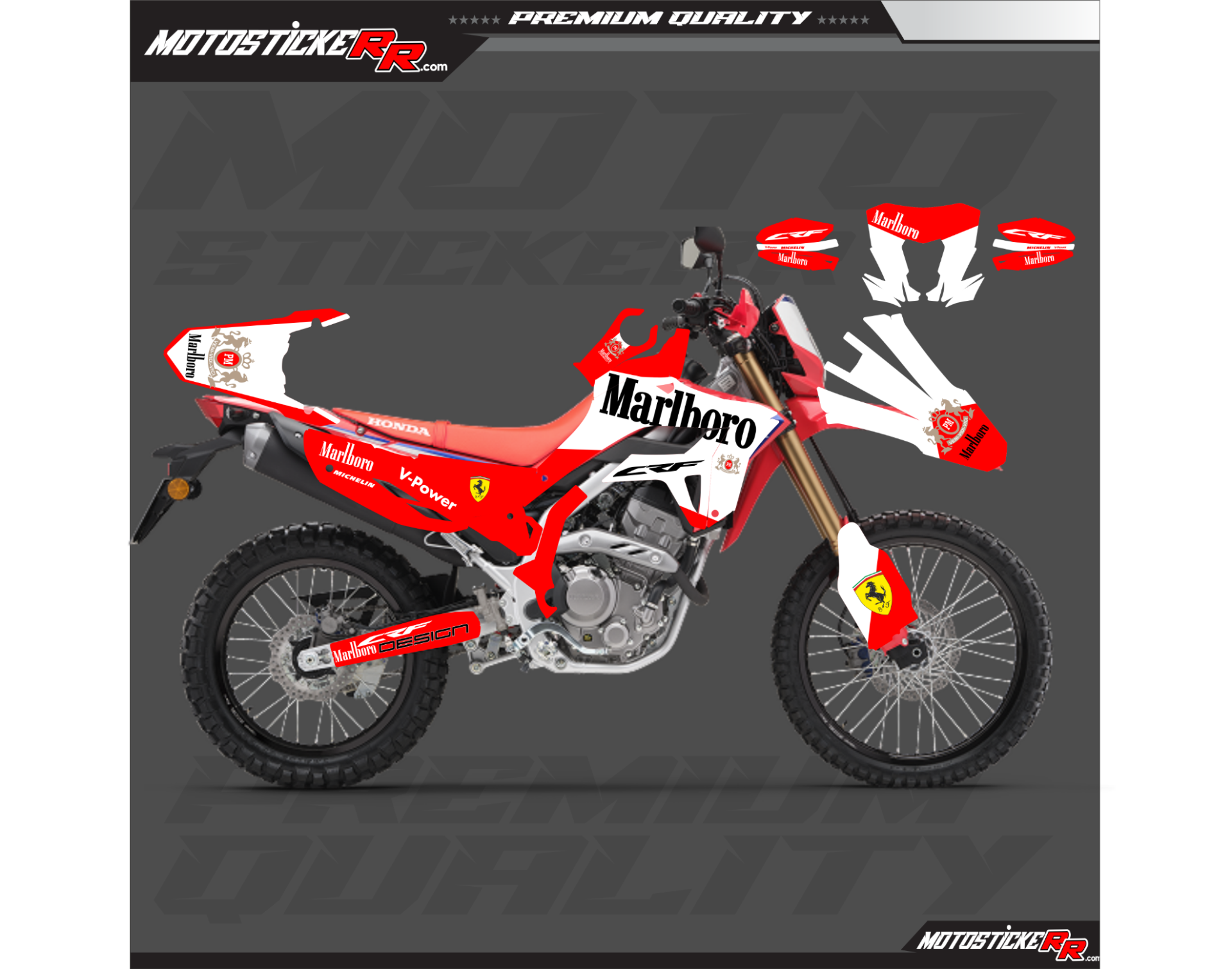 HONDA CRF L STİCKER SET resmi