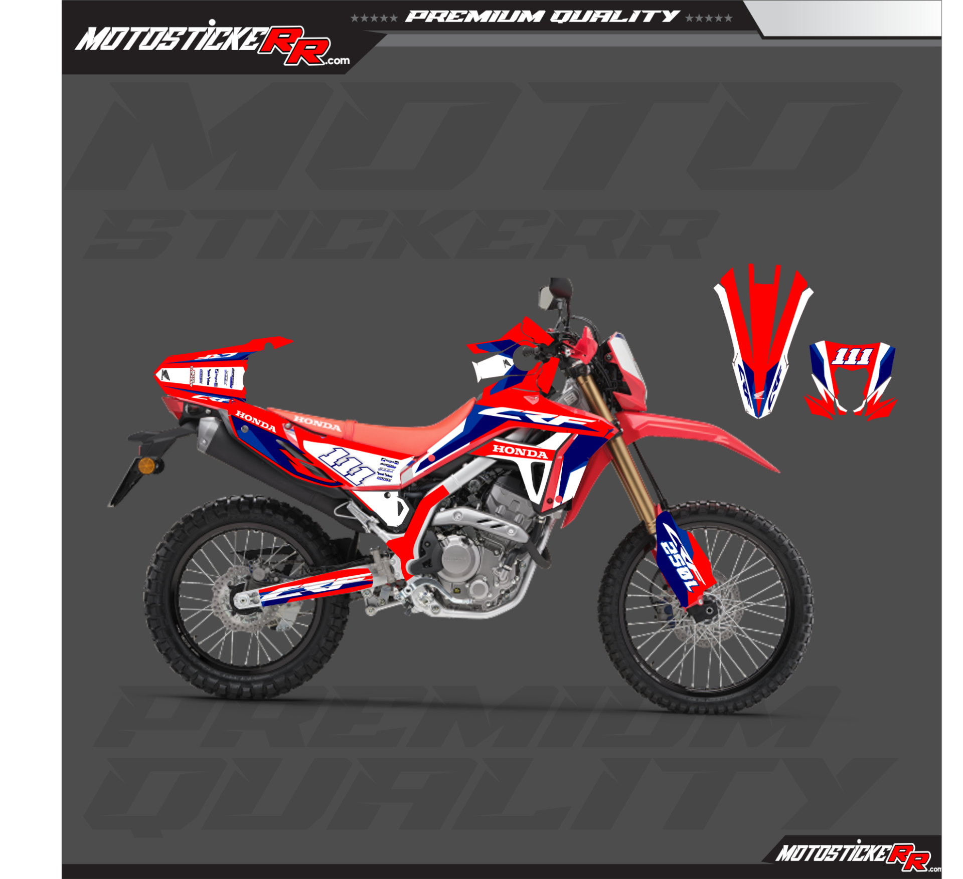 HONDA CRF L STİCKER SET resmi
