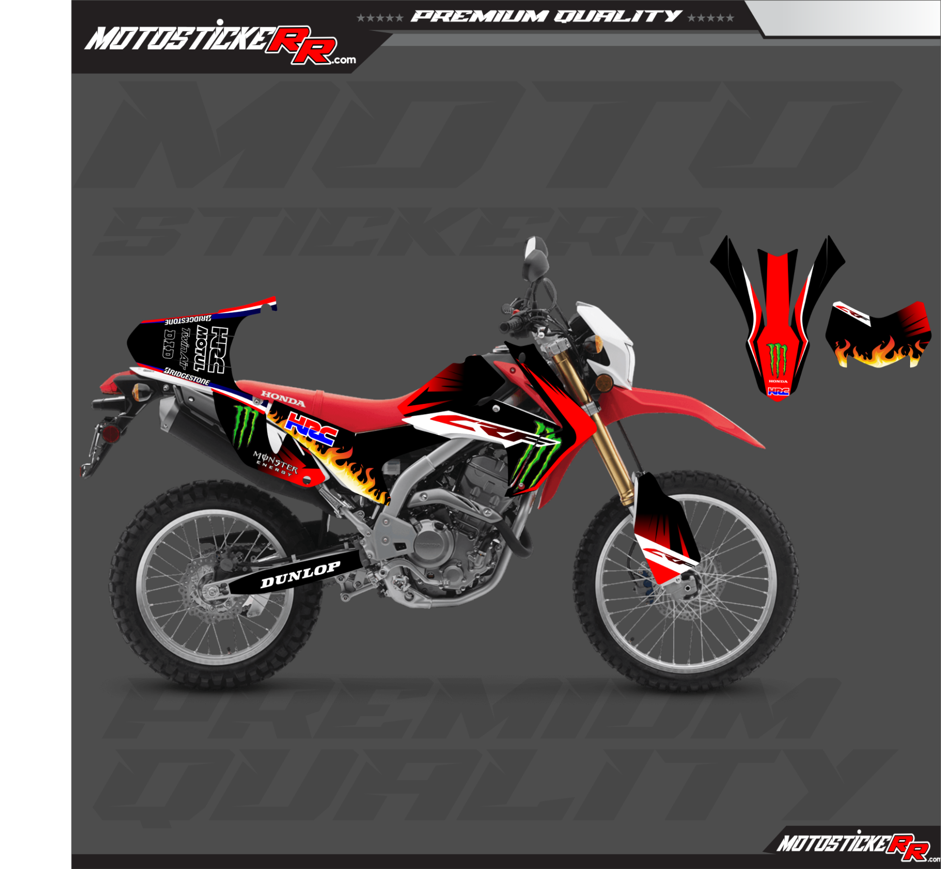 HONDA CRF L STİCKER SET resmi
