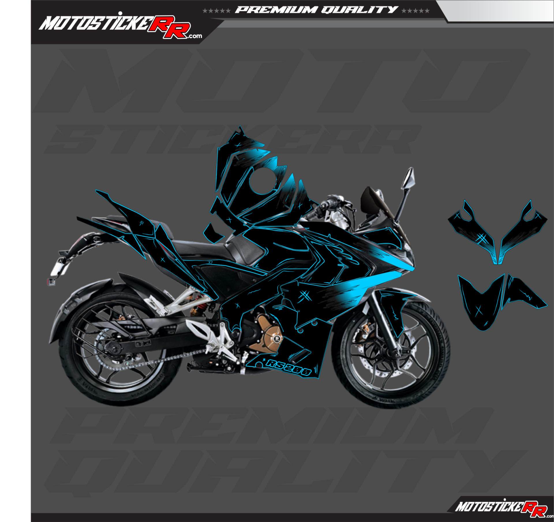 RS 200 STİCKER SET resmi